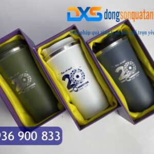 LGN 007 - Set Hộp Đựng Ly Giữ Nhiệt In Khắc Logo VIET CONNECTION