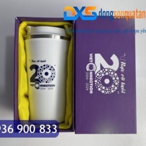 LGN 007 - Set Hộp Đựng Ly Giữ Nhiệt In Khắc Logo VIET CONNECTION