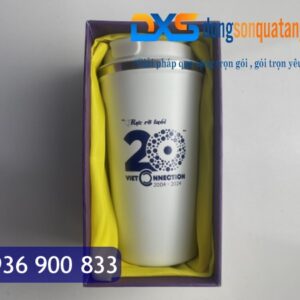 LGN 007 - Set Hộp Đựng Ly Giữ Nhiệt In Khắc Logo VIET CONNECTION