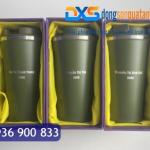 LGN 007 - Set Hộp Đựng Ly Giữ Nhiệt In Khắc Logo VIET CONNECTION