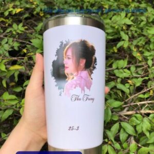 LGN 008 - Ly Giữ Nhiệt In Hình Ảnh Theo Yêu Cầu Làm Quà Tặng