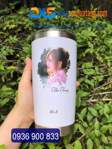 LGN 008 - Ly Giữ Nhiệt In Hình Theo Yêu Cầu Làm Quà Tặng