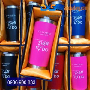 LGN 012 - Set Ly Giữ Nhiệt In Khắc Logo Kèm Hộp Đựng Cao Cấp