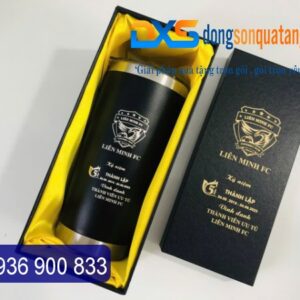 LGN 012 - Set Ly Giữ Nhiệt In Khắc Logo Kèm Hộp Đựng Cao Cấp