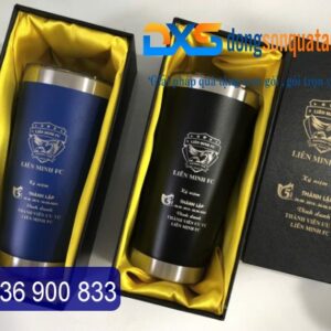 LGN 012 - Set Ly Giữ Nhiệt In Khắc Logo Kèm Hộp Đựng Cao Cấp