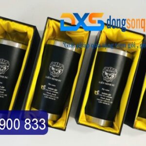LGN 012 - Set Ly Giữ Nhiệt In Khắc Logo Kèm Hộp Đựng Cao Cấp
