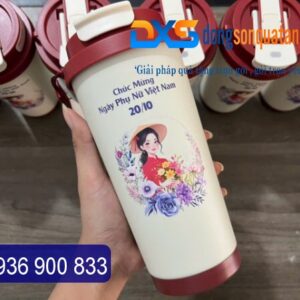 LGN 013 - Ly Giữ Nhiệt In Hình , Logo Công Ty Quà Tặng Phụ Nữ Việt Nam 20/10
