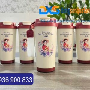 LGN 013 - Ly Giữ Nhiệt In Hình , Logo Công Ty Quà Tặng Phụ Nữ Việt Nam 20/10