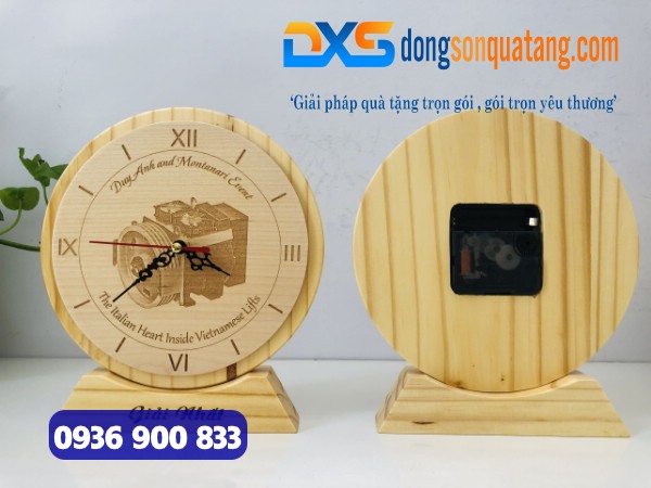 QTG 001 - Xưởng Sản Xuất Đồng Hồ Gỗ Để Bàn In Khắc Logo Số Lượng Lớn HCM QTG 001 - Xưởng Sản Xuất Đồng Hồ Gỗ Để Bàn In Khắc Logo Số Lượng Lớn HCM