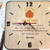 QTG 003 - Đồng Hồ Gỗ Treo Tường In Khắc Logo Làm Quà Tặng Nhân Viên