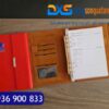 SDX 002 - Sổ Da Văn Phòng In Logo A5 Màu Đỏ Tươi Khóa Cài Nam Châm Gập 3