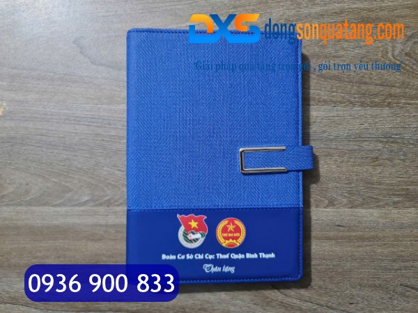 SDX 011 - Sổ Tay Bìa Còng Da Pu In Logo Đoàn Thanh Niên Hồ Chí Minh