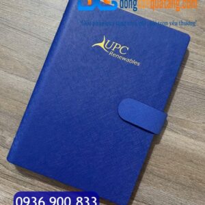 SDX 014 - Sổ Bìa Simili Ép Kim Vàng Logo UPC - Quà Tặng Quảng Cáo Thương Hiệu