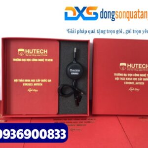Set quà tặng Công Nghệ ( Dây sạc 3 đầu Hoco + Sổ tay dán gáy)
