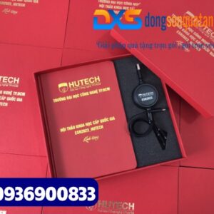 Set quà tặng Công Nghệ ( Dây sạc 3 đầu Hoco + Sổ tay dán gáy)