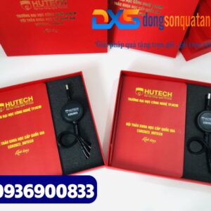 Set quà tặng Công Nghệ ( Dây sạc 3 đầu Hoco + Sổ tay dán gáy)