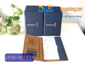 Sổ Bìa Da A5 Gập 3 In Logo Ngân Hàng Năng Lượng SẠC NHANH