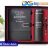 Bộ Quà Tặng Cao Cấp (Sổ Da + Bút + Bình) In Logo Quà Tặng Trường Học