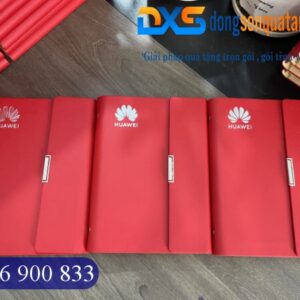 SDX 017 - Sổ Tay Da Bìa Còng Pu Ép Kim Bạc Logo HUAWEI Làm Quà Tặng