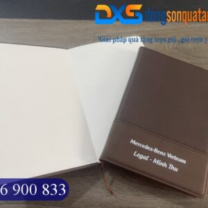 SDX 019 - Sổ Tay Da Dán Gáy In Logo Hãng Xe Mercedes-Benz Vietnam