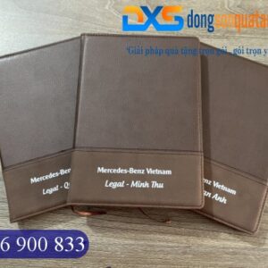 SDX 019 - Sổ Tay Da Dán Gáy In Logo Hãng Xe Mercedes-Benz Vietnam