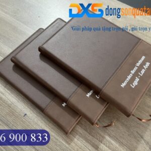 SDX 019 - Sổ Tay Da Dán Gáy In Logo Hãng Xe Mercedes-Benz Vietnam