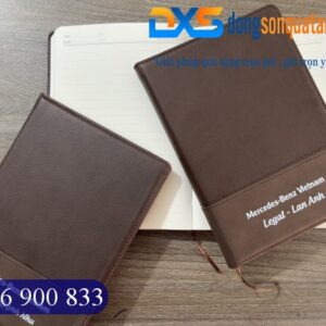 SDX 019 - Sổ Tay Da Dán Gáy In Logo Hãng Xe Mercedes-Benz Vietnam