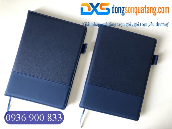 Sổ Da Dán Gáy Cao Cấp Pu In Logo Doanh Nghiệp Màu Xanh Sổ Da Dán Gáy Cao Cấp Pu In Logo Doanh Nghiệp Màu Xanh