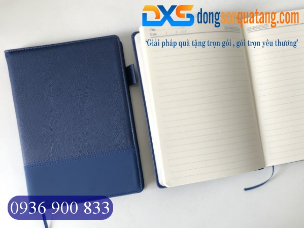 Sổ Da Dán Gáy Cao Cấp Pu In Logo Doanh Nghiệp Màu Xanh Sổ Da Dán Gáy Cao Cấp Pu In Logo Doanh Nghiệp Màu Xanh
