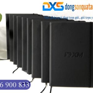 SDX 024 - Sổ Tay Da Dán Gáy Pu Dập Chìm 2 Mặt Logo XM