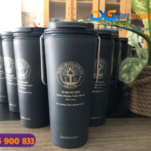 Bình giữ nhiệt Locknlock LHC4269NVY - In khắc logo Trường TH Lê Đức Thọ