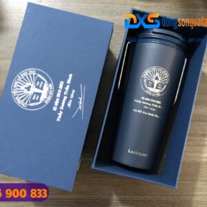 Bình giữ nhiệt Locknlock LHC4269NVY - In khắc logo Trường TH Lê Đức Thọ