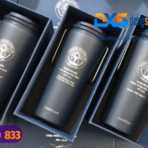 Bình giữ nhiệt Locknlock LHC4269NVY - In khắc logo Trường TH Lê Đức Thọ