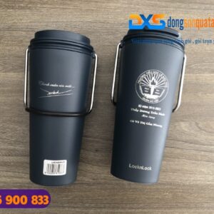 Bình giữ nhiệt Locknlock LHC4269NVY - In khắc logo Trường TH Lê Đức Thọ