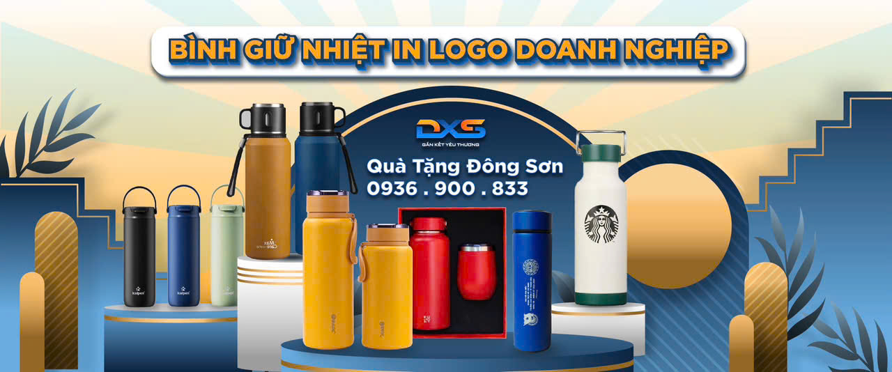 Bình Giữ Nhiệt In Logo Doanh Nghiệp Quà Tặng Đông Sơn